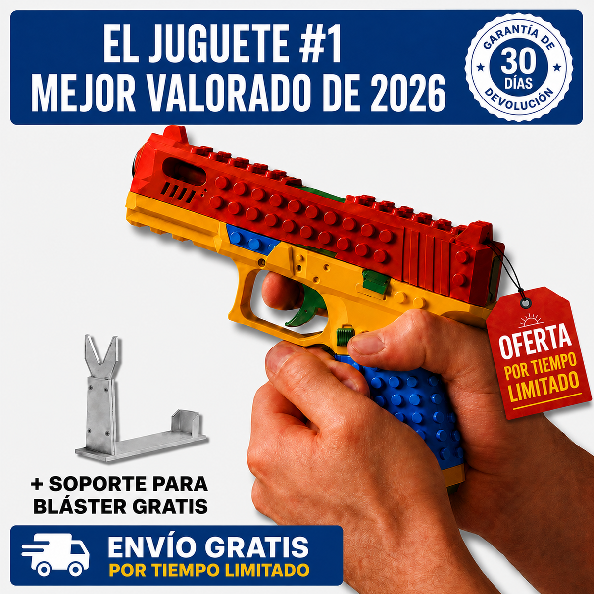 VYREN Blaster DIY – Pistola de Bloques Armable